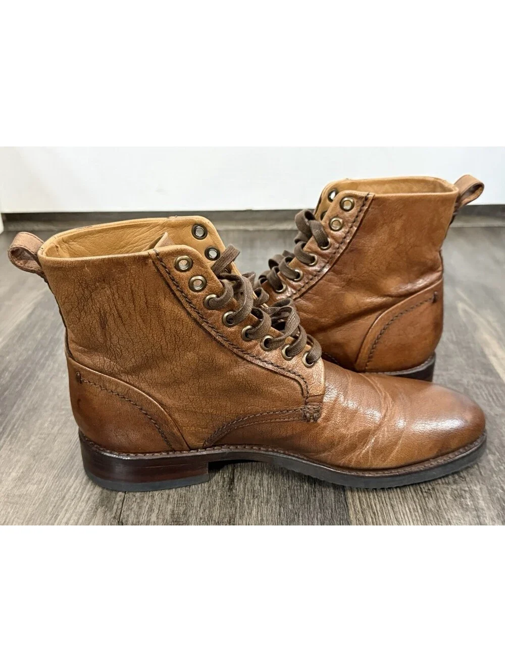 Frye Tyler Flex Lace Up Tan Men's Casual Boots Size 8 COGNAC-Brown 3480600